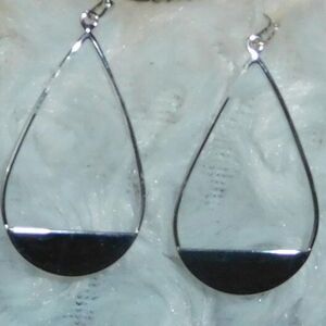 Evie & Emma Fraction Shaded Dangle Hoops